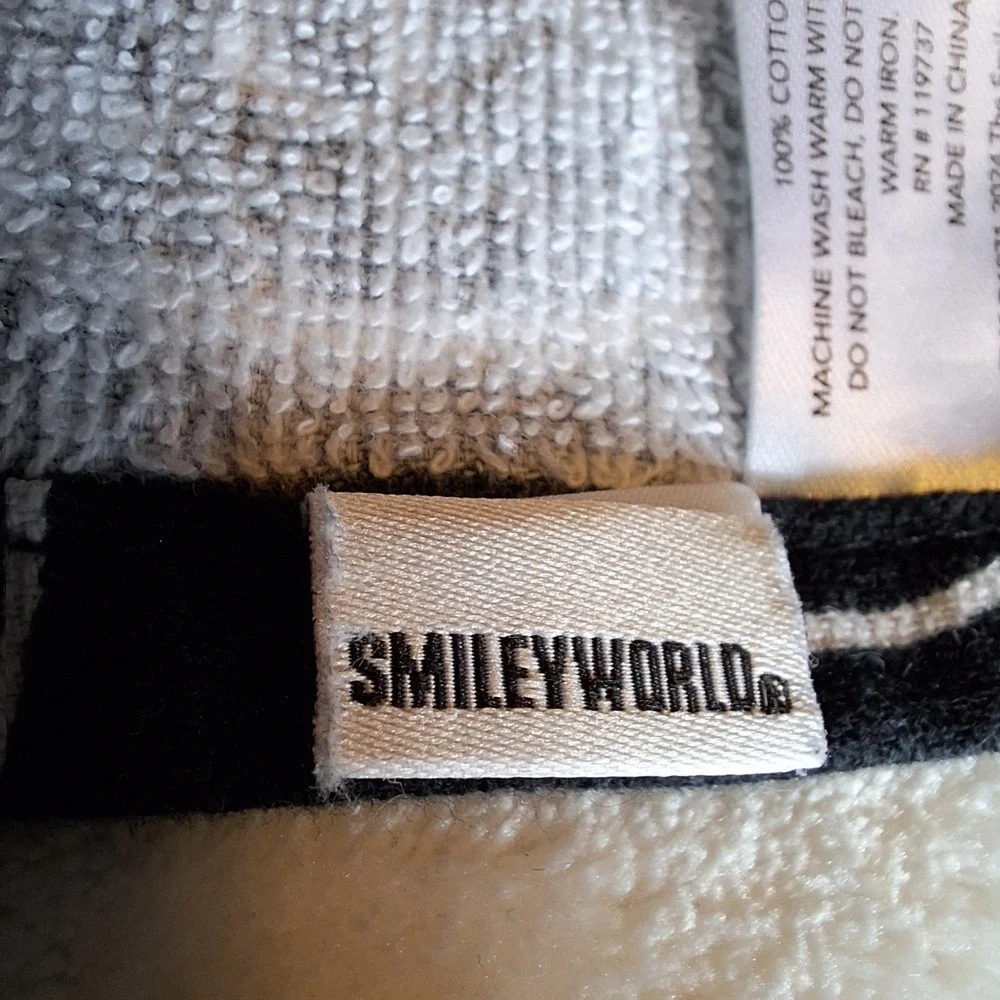 Smileyworld 100% Cotton Kitchen Towels Set of 2 Black & White The Smiley Company